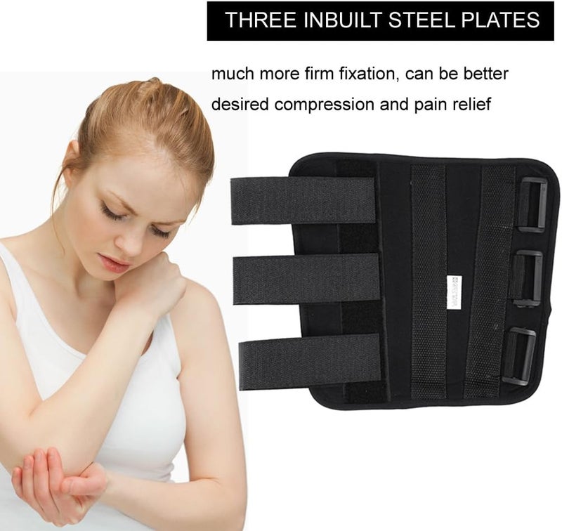 woobles Elbow Support PM Night Splint, Hinged Elbow Arm Forarm Braces Support Splint Orthosis Orthotics Band Pad Belt Adjustable Immobilizer Strap Wrap Sleeve Protector (M) - Image 3